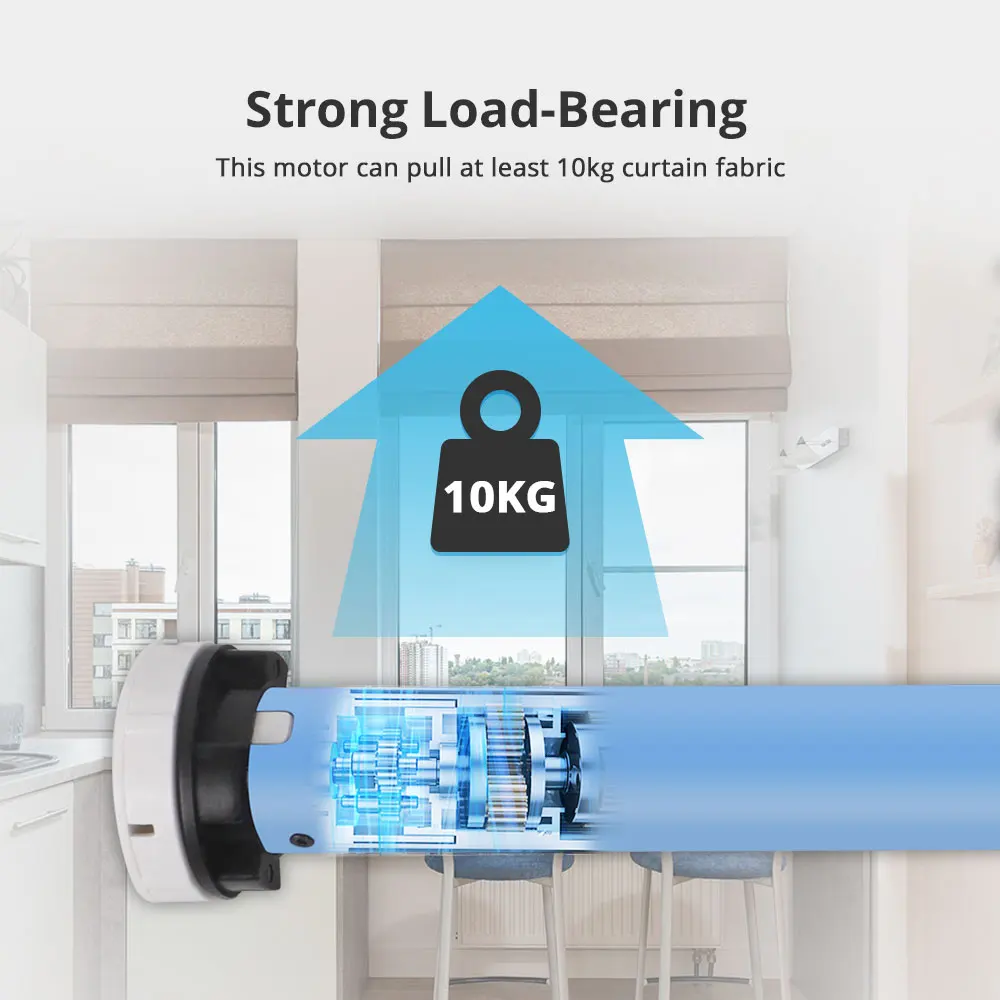 Zemismart Zigbee 2N 스마트 롤러 쉐이드 블라인드 모터(38mm 튜브용)는 Tuya Smart Life App Alexa Google 홈 음성 제어와 함께 작동합니다.