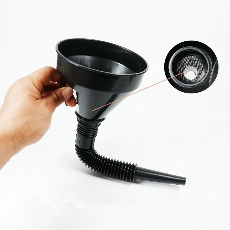 

1PC Funnel Universal Oiler Filter Funnel Car Truck Motorcycle With Spout Pipe Pour Diesel