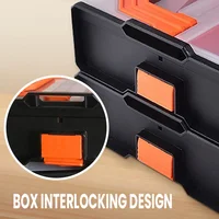 AIRAJ Multifunctional Tool Box 2/3-Piece Set, Detachable And Stackable Electrical Tool Screw With Lid Storage Plastic Box 2