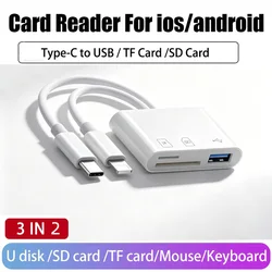 Universal Card Reader Adapter for Smartphones and Tablets - SD and TF Card Accessory for Enhanced Photo and Video Viewing (Dual 3 in 2)