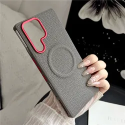 Lychee Pattern PU Leather Non - Slip Case with Metal Camera Frame for ZTE nubia Red Magic 11S Pro (Grey)