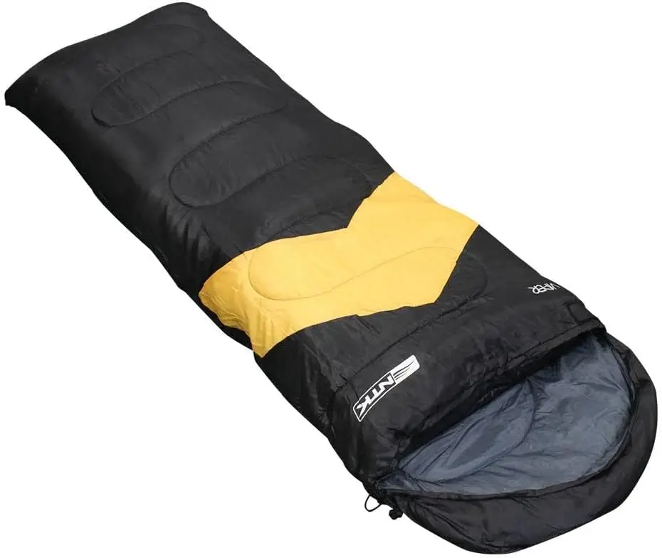 Saco de dormir tipo Sarcophage Viper, Faixa de temperatura 5 °C a 12 °C, Capuz embutido e saco de transporte, Dorminhoco laranja