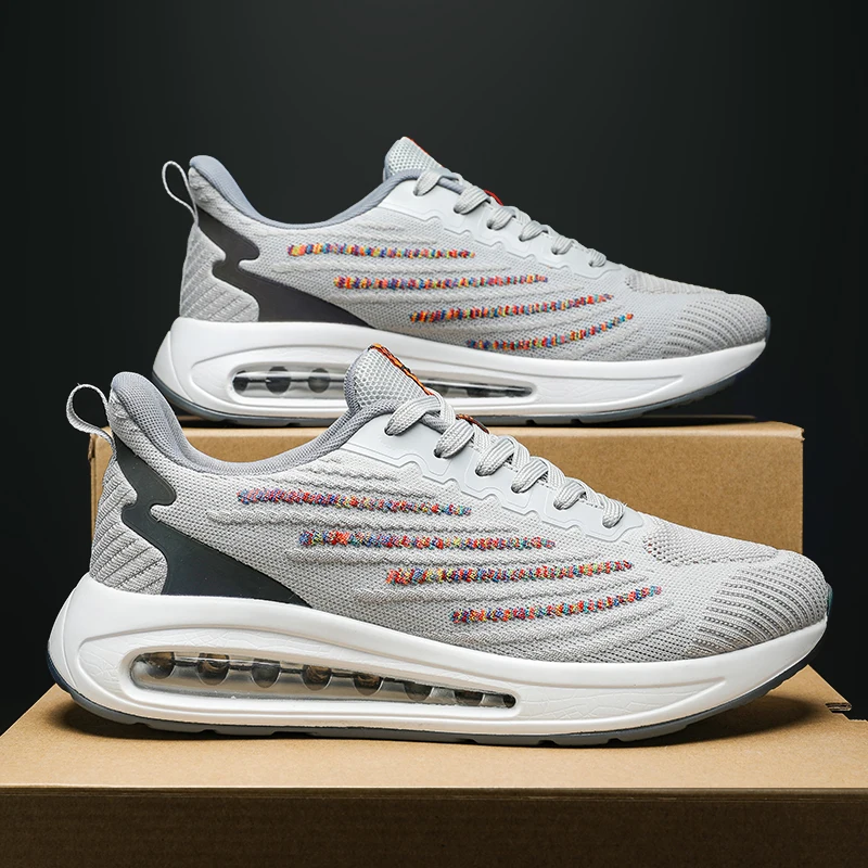 

Men's shoes 2023 new sports running soft sole casual mesh fabric breathable teenage student shoes for men