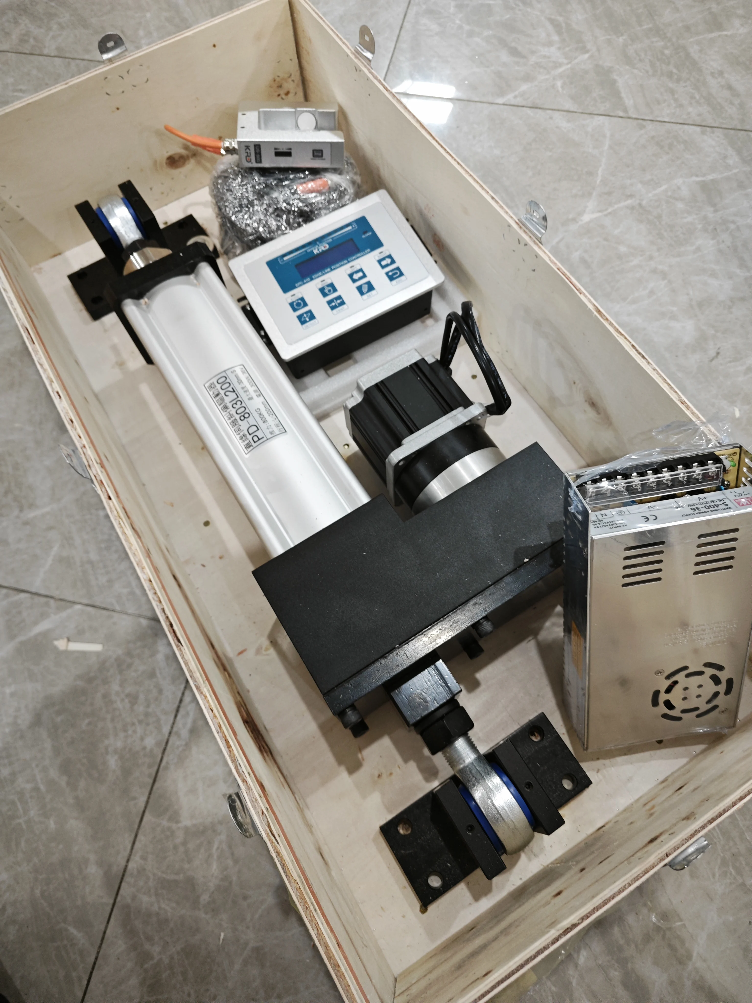 EPC-A10 Servo Web Guide System Line Edge Position Controller PD-803L200 Actuator 800kg 200mm US-500 Ultrasonic Sensor detail image 1