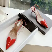 2025 Spring And Summer Pointy Head Baotou Pumps Female New Sexy Patent Leather Transparent Stiletto Sandals High Heels - Image 3