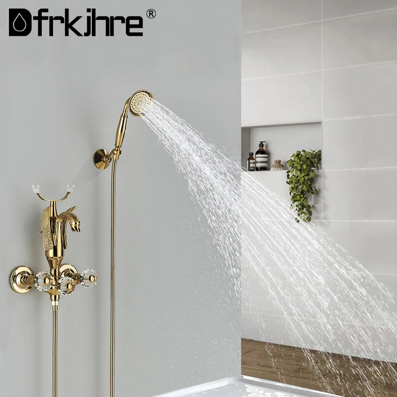 Shower Set Bathtub Faucet Bathroom Wall Mounted Water Mixer
