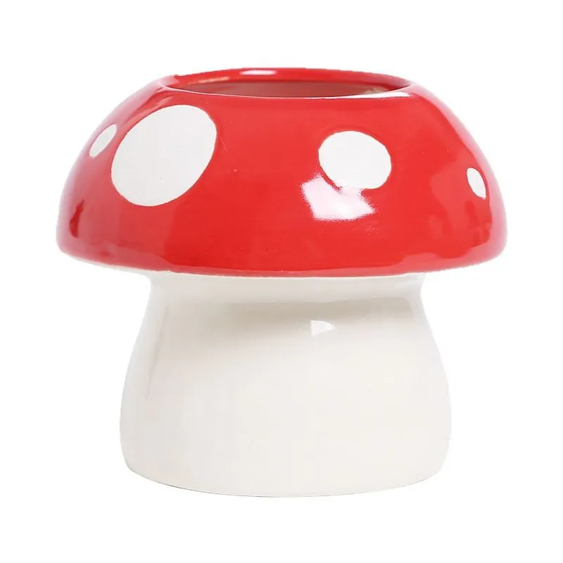 Ceramic Mushroom Pen Holder 1pc Creative Desktop Organizer Students Office Use Store Stationery Makeup