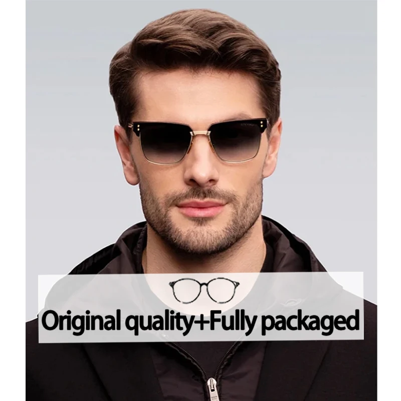 

Новинка 2024 женские солнцезащитные очки без оправы модные градиентные линзы Солнцезащитные очки женские винтажные дужки из сплава классические дизайнерские оттенки DTS431