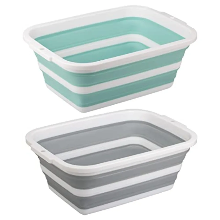 2 Pack Portable Collapsible Buckets for Home Garden