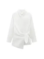Women's Chic Long Sleeve Button-Up Blouse Fashion Bow Tied Shirt Stylish Female Top - Image 4