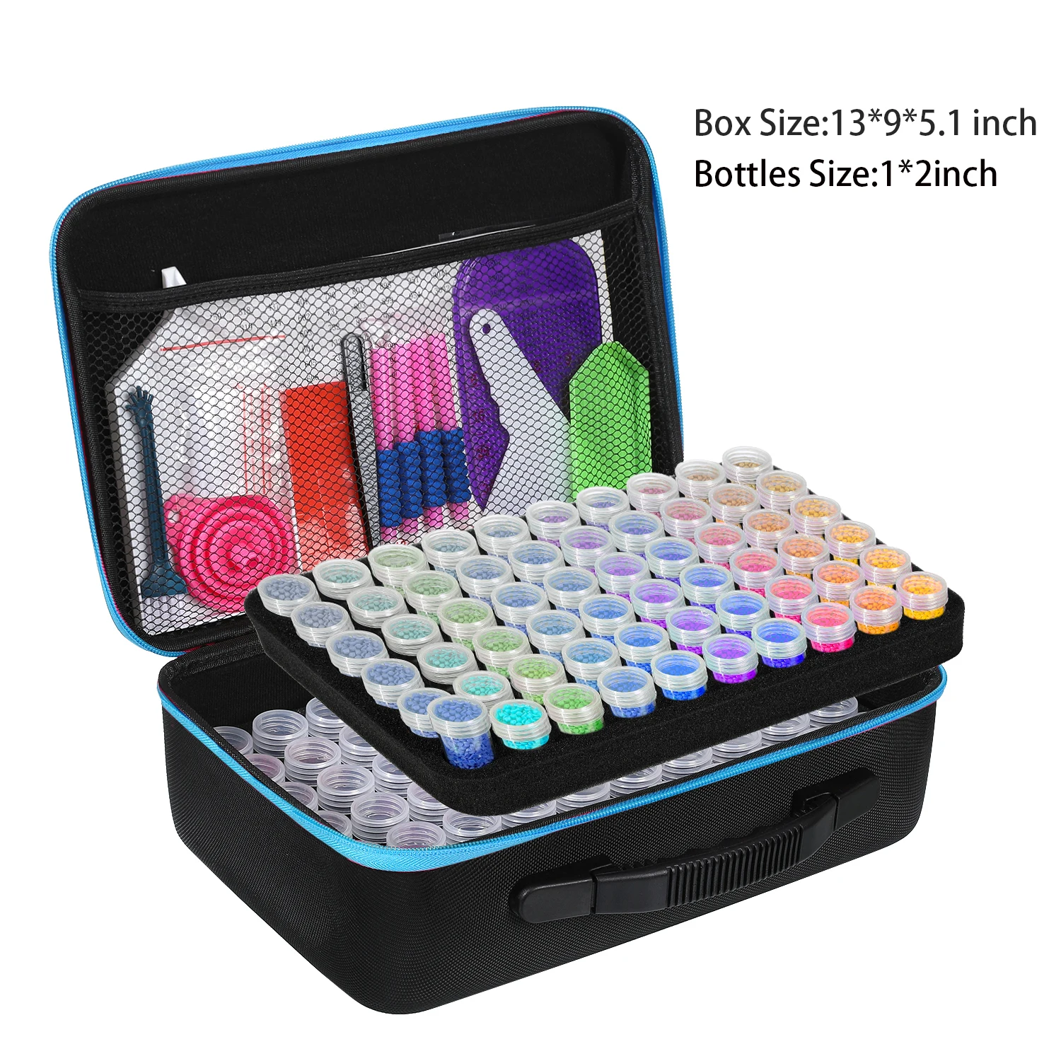 88 Bottles 5d Diamond Painting Accessories Tools Storage Box Carry Case  Diamant Painting Tools Container Bag With Sticker Funnel - Diamond Painting  Cross Stitch - AliExpress