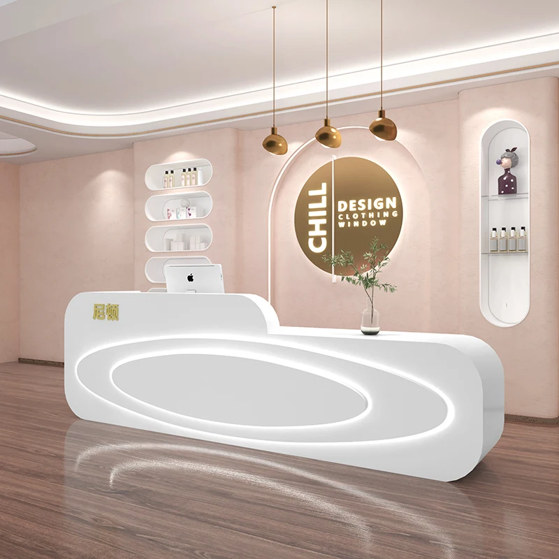 Console Store Reception Desks Luxury Spa Restaurant Check Out Supermarket Register Counter Office Bancone Reception Furniture