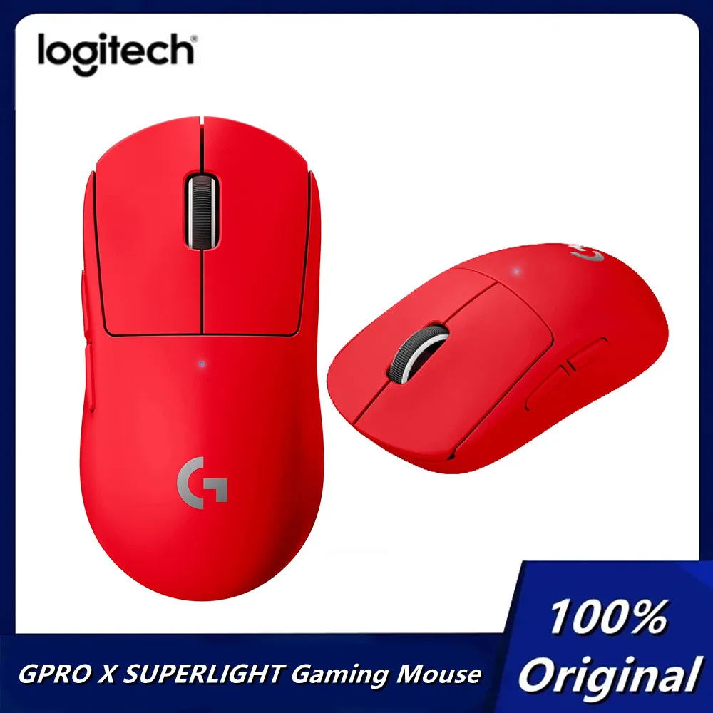 New Arrival Logitech GPro X Superlight Wireless Gaming Mouse Gpw Red 25K  HERO Lightweight 2.4ghz Wireless Mice For PC Gamer