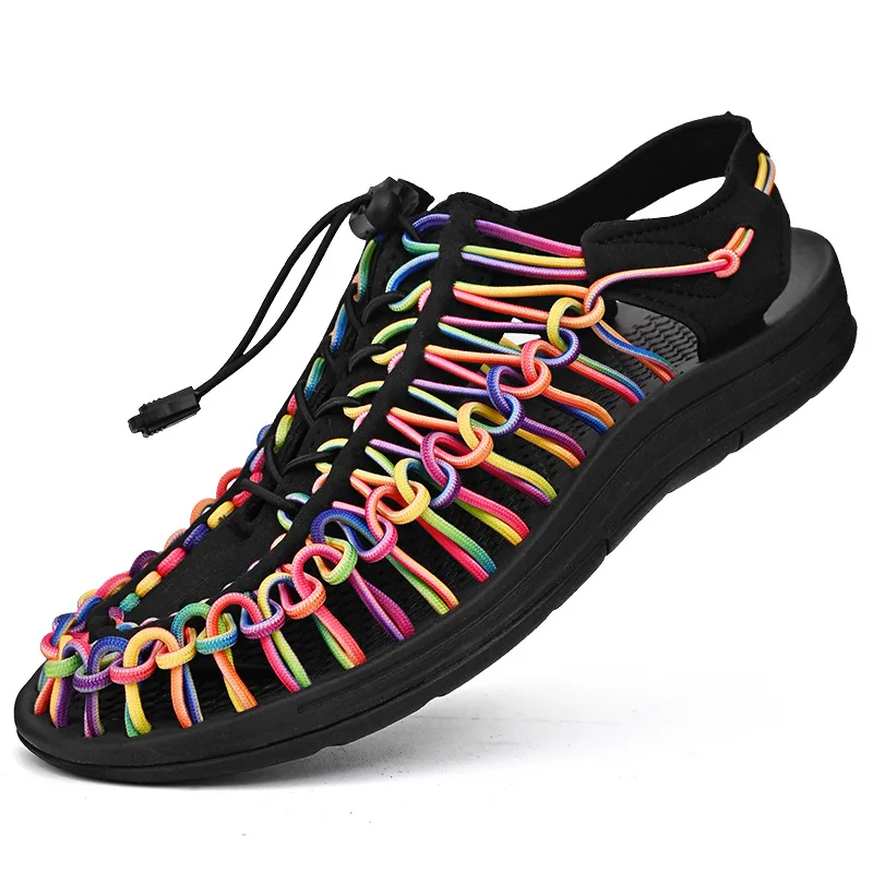 Hand Woven Sandals Series Outdoor Hiking Men's and Women's Beach Shoes Sand Hawaii Surfing Motion Leisure 2023 Large Size dance