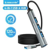 Lemorele 120cm 4Ports USB HUB OTG USB A 3.0 Adapter Multi Splitter Adapter Laptop Accessories For Xiaomi Lenovo Macbook Pro 1
