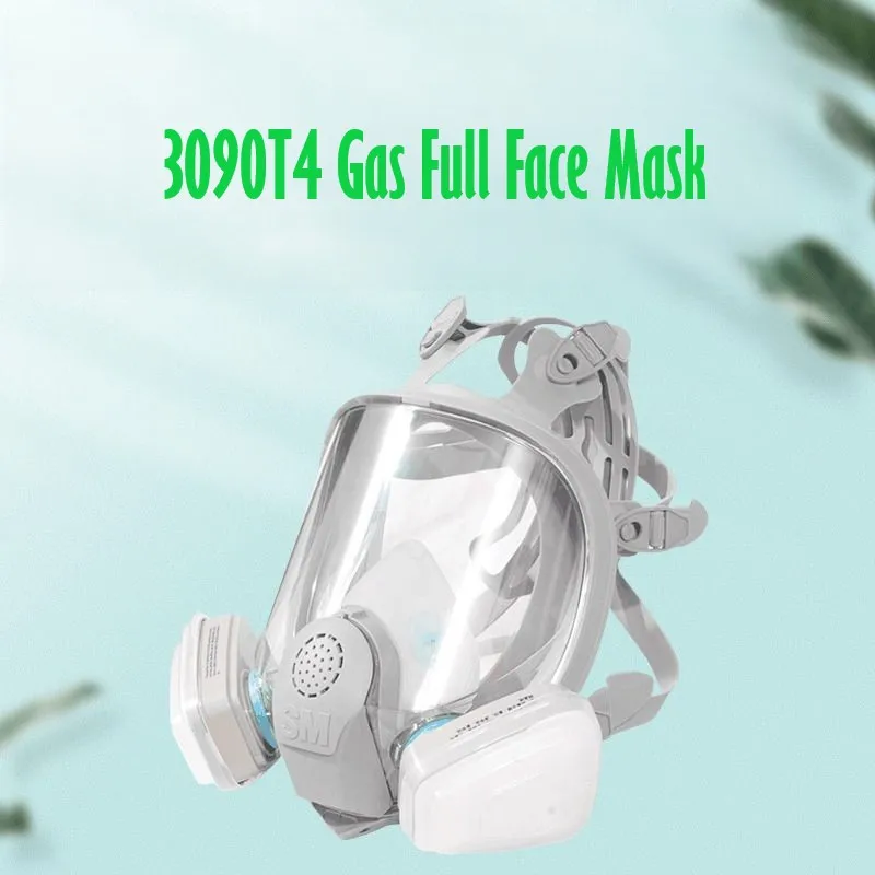 

3090T4 Gas Mask Large Field of View Silicone Anti-Formaldehyde Spray Paint Chemical Dustproof Comprehensive Cover Comprehensive
