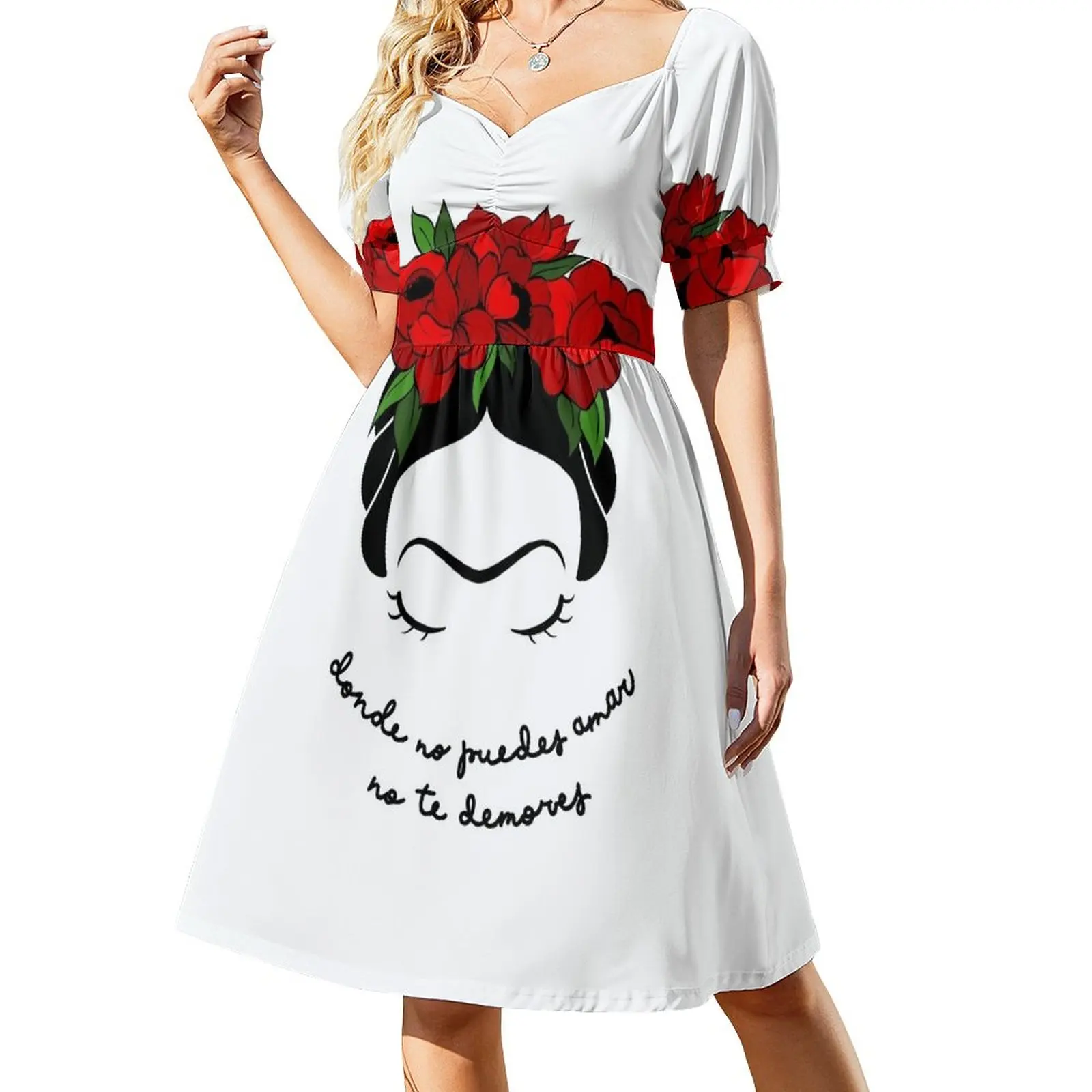 

DONDE NO PUEDE AMAR NO TE DEMORES Sleeveless Dress dress summer Elegant gowns festival outfit women Bride dresses