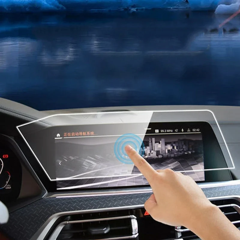 For BMW X5 X6 X7 G05 G06 G07 2019 2020 2021 2022 Car GPS Navigation LCD Screen Tempered Glass Protective Film Anti-scratc Film 2