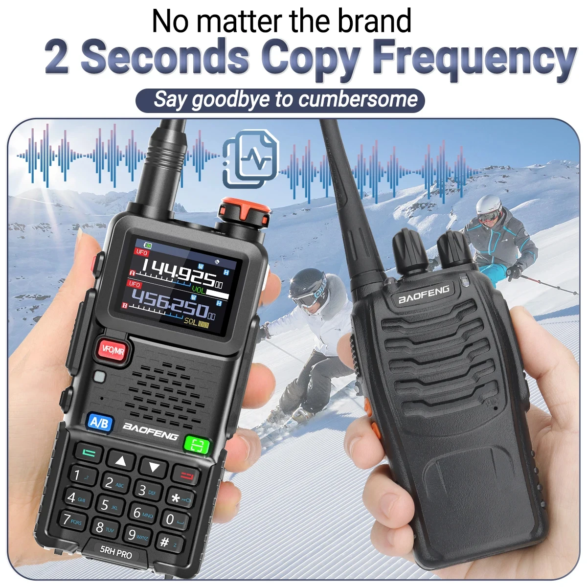 Baofeng UV-5RH PRO GPS Walkie Talkie Multi Band Draadloze kopieerfrequentie NOAA Type-c Lange afstand UV-5R Tow Way Ham Radi 3