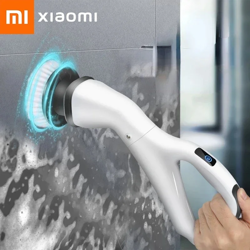 

New Xiaomi Home Electric Cleaning Brush Rechargeable Scrubber with Detachable Heads Brush Bathroom Kitchen Toilet Clean Tools