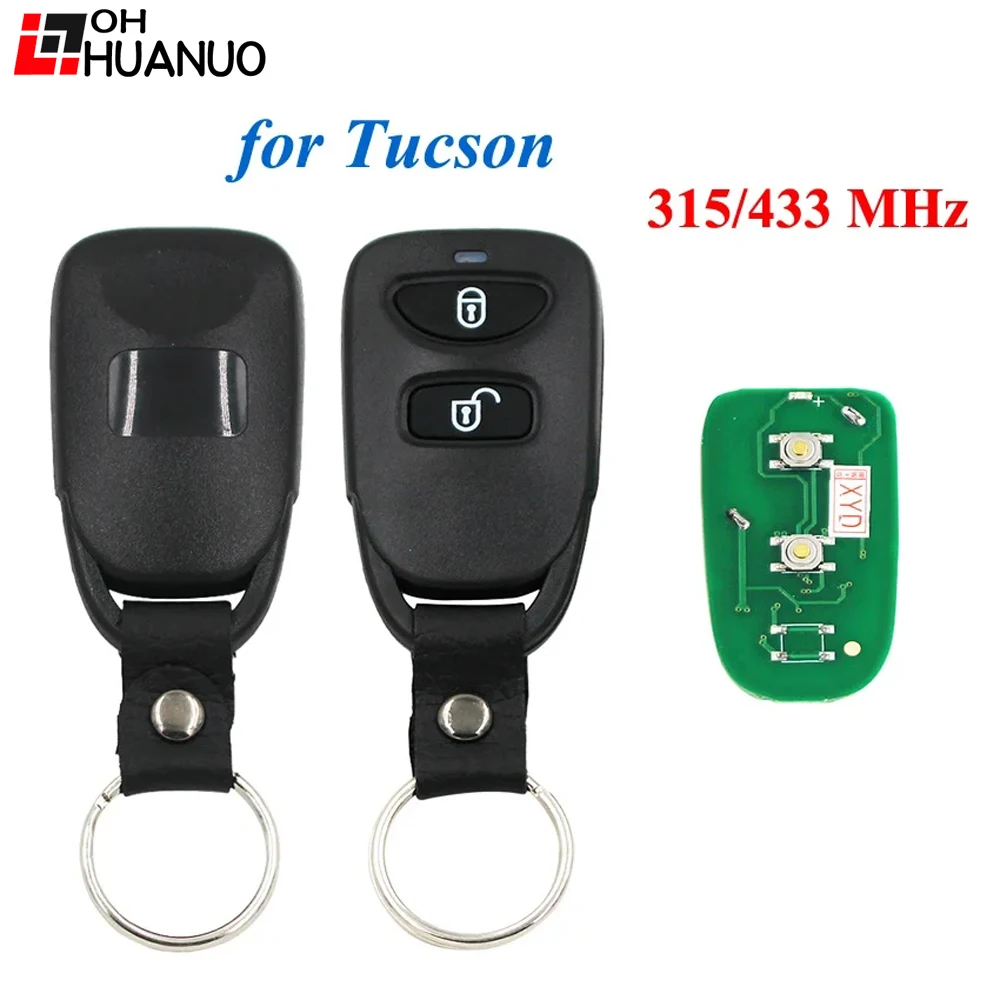 Car Remote Key 2 Buttons Remote Control Key Fob 315/433MHz for Hyundai Tucson