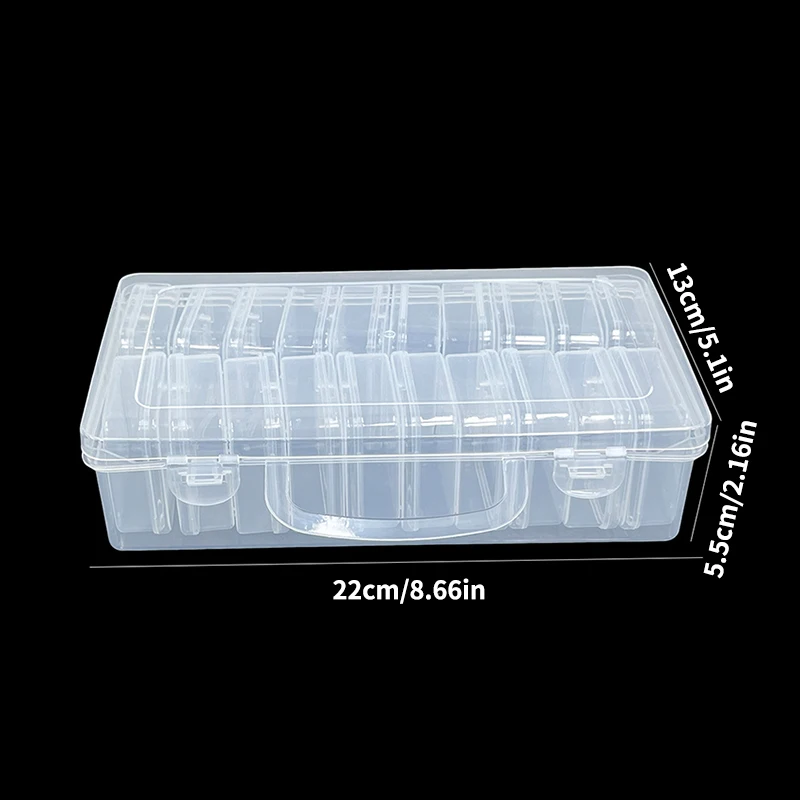 Plastic Storage Box Transparent With 12/14/15/20 Grids For Bead Sorting Jewelry Miscellaneous Items Organizer