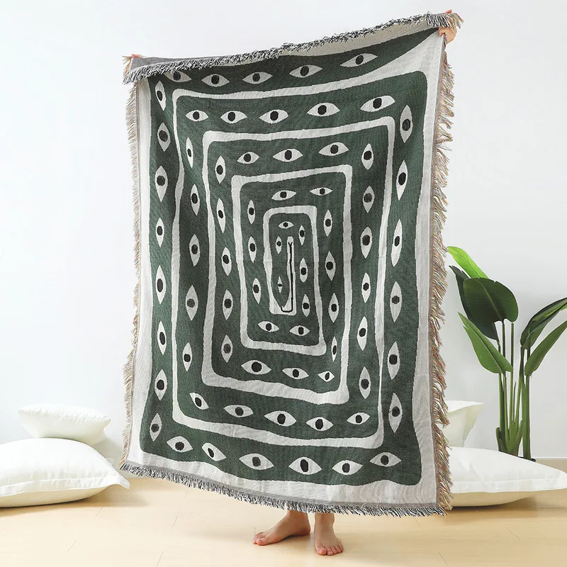 Textile City Ins Eye Snake Throw Blanket Home Decor Carpet Wall Hanging Outdoor Camping Picnic Mat Beach Mat 125x150cm