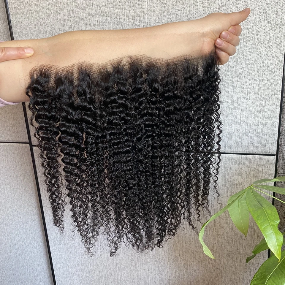 Real invisible HD Lace Melt Skins Deep Curly 13x6 Full Frontal Only Human Hair Deep Curly 6x6 7x7 Lace Closure Only Remy Hair