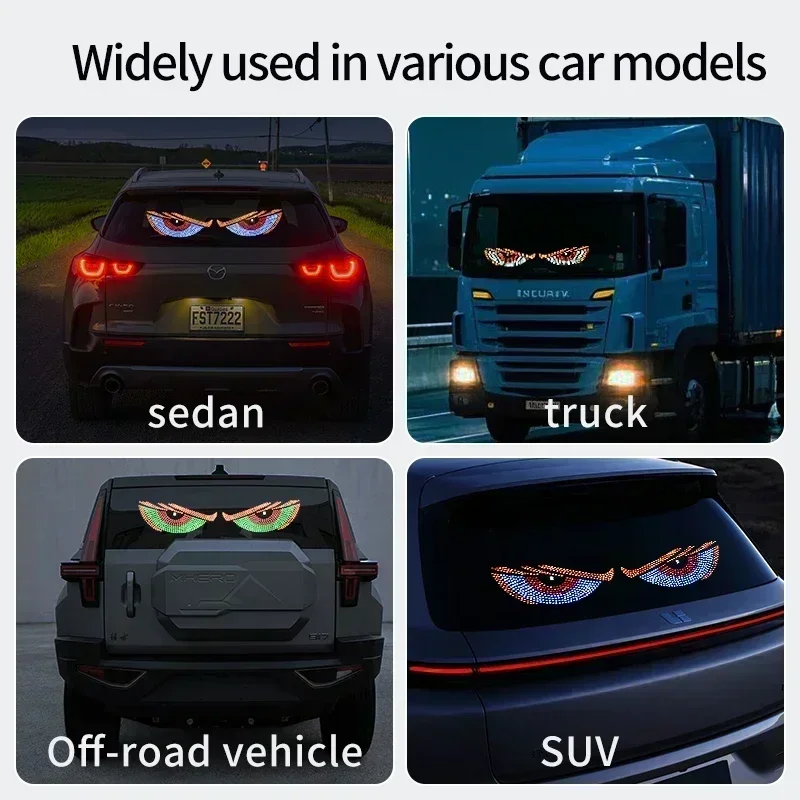USB Dynamic LED Matrix Panel Screen Light for Car Truck Window Decor Lighting