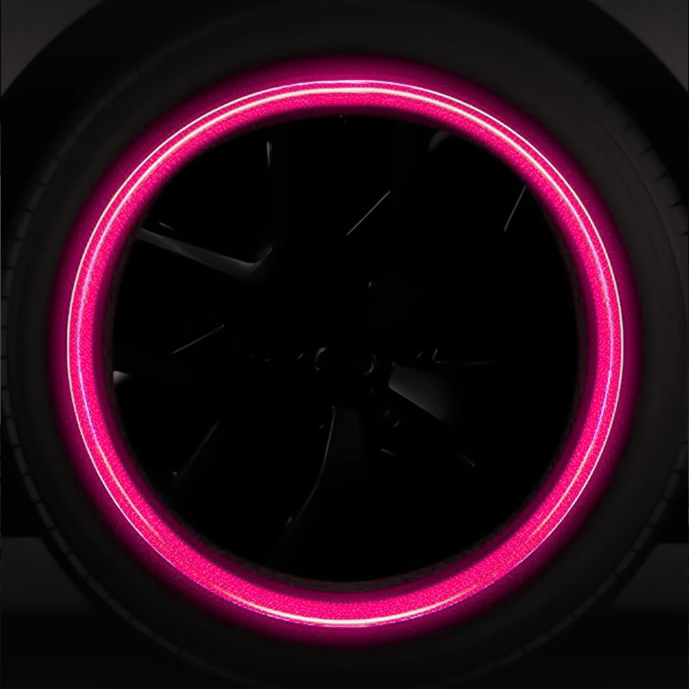 형광 핑크 밸브 캡 자동차 타이어 밸브 스템 캡, 자전거 오토바이 발광 휠 타이어 보호 커버, 5 가지 스타일