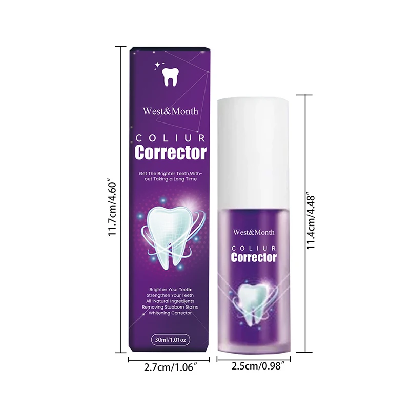 30ml Teeth Whitening Product Purple Toothpaste