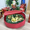 Round Foldable Christmas Tree Bag Xmas Wreath Storage Bag For Storing Christmas Garland Dustproof Cover Home Storage Bags 1