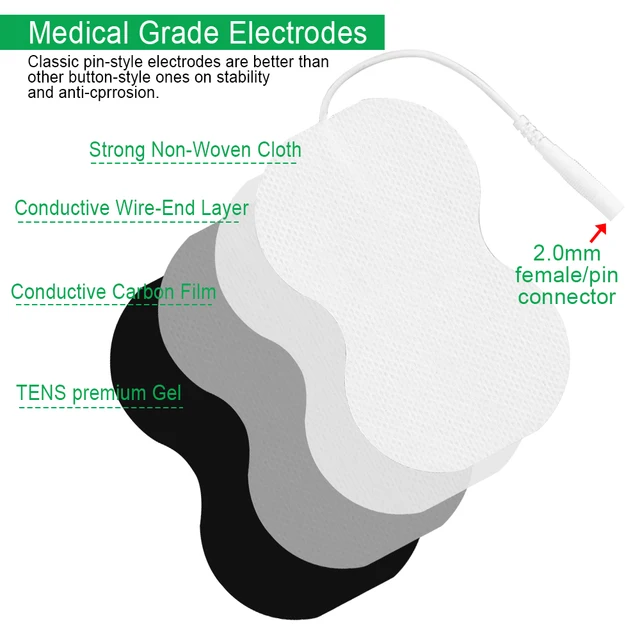 10/20pcs Tens Muscle Electrostimulator Patches EMS Body Massager Low  Frequency Therapy Pads Physiotherapy Electrodes 4