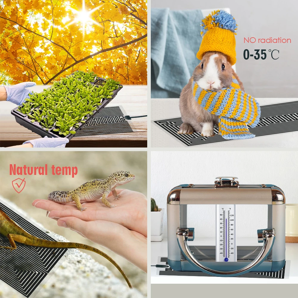 Planting mat Seedling heat mat 5-45W Seedlings Heating Mats with Temperature Adjustment Winter Anti-cold Plant Warm Pad for Snake Lizard Frog Spider Plant Box