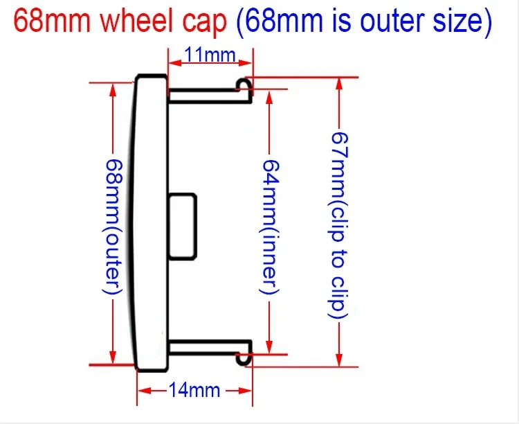 4pcs 68mm 64mm Skull Car Wheel Center Hub Dust-proof Cap Cover 65mm Badge Emblem Sticker Wheel Center Caps