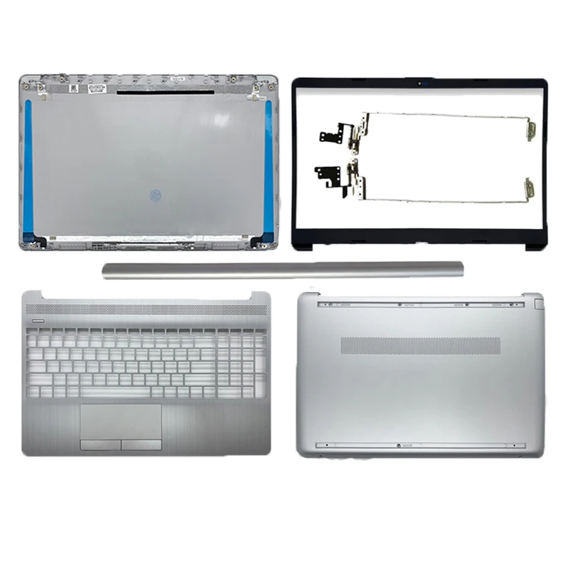 Laptop Lcd Tampa Traseira Dobradiças Moldura Frontal Palmrest Caixa Inferior hp 15-dw 15s-du dr 250 g8 Tpn-c139 L52012001 L52007-001 Novo