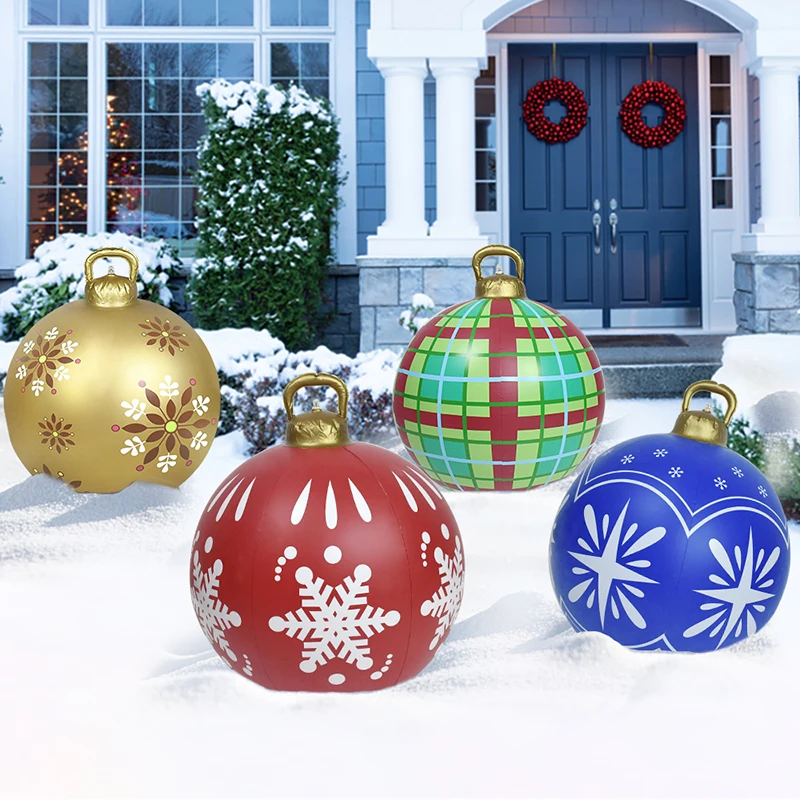 

1Pcs 60cm Giant Christmas Ball Inflatable Balloon Natal Noel Navidad Christmas Decorations For Home New Year Gift Children's Toy