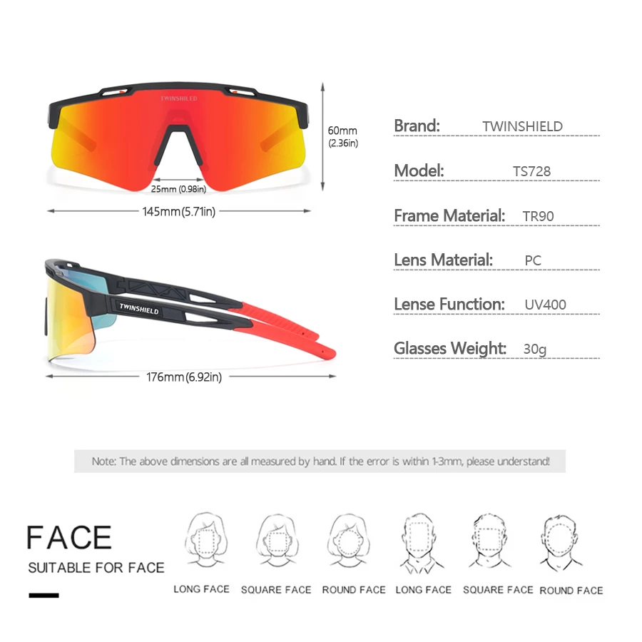 Twinshield-߿  Ŭ Ȱ, ε ũ ۶,  , Gafas Ciclismo, , ޸ ۶