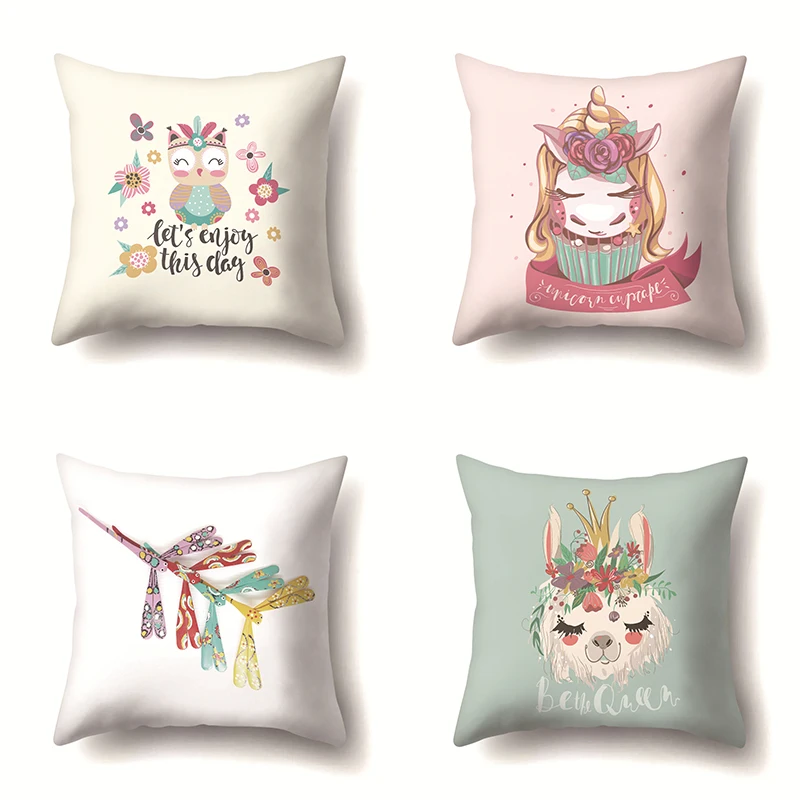 

Animal Pillowcase, Alpaca Office Cushion Cover, Living Room Waist Pillowcase