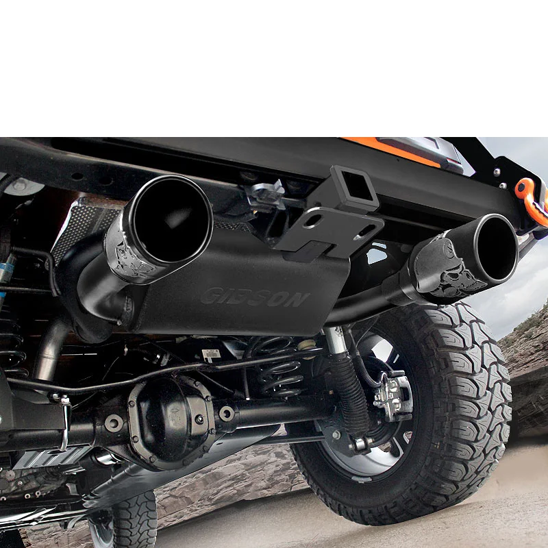 Auto Exhaust Pipe Muffler System Tail Pipe of Off-raod 4x4 Steel Muffler Exhaust Tip Fit For Jeep Wrangler JK JL 2007-