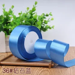 Elegant Multisize Silk Satin Ribbon Collection for Crafts and Decorative Projects (Diamond blue)