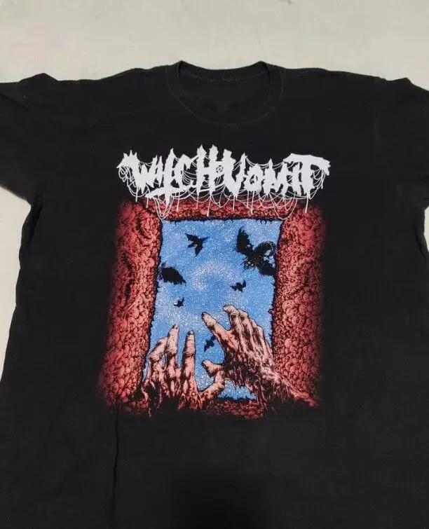 

Рубашка Witch Vomit с отявленной кровью, переделанная рубашка, металлическая рубашка с длинным рукавом TE5647
