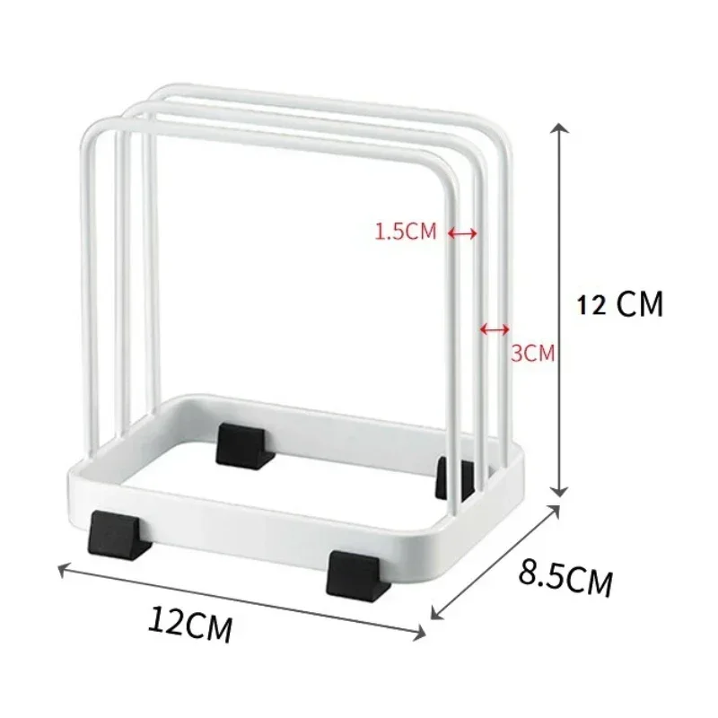 NEW Layered Cutting Board Rack Kitchen Simple Solid Color Vertical Finishing Storage Drain Tray Dish Drying Shelf Sink Organizer 6