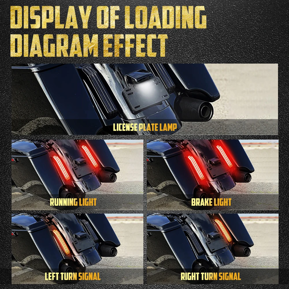 ツーリング　CVO純正リアフェンダーテールランプ  マッドガード オートバイ用リアフェンダーシステムセット 用 ハーレー