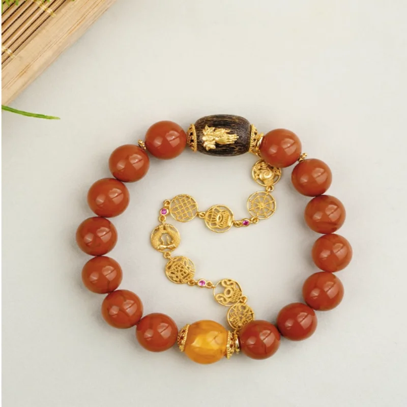 

Nanjiang carnelian bracelet from Potala Palace Tibet
