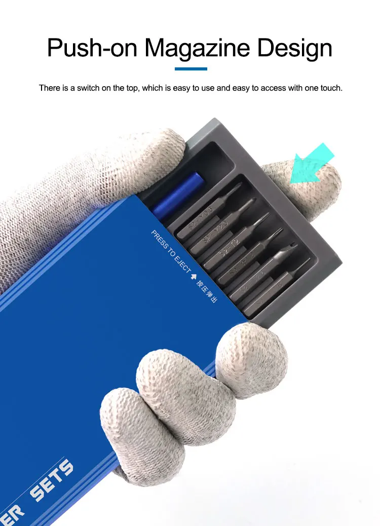 

SUNSHINE SS-5118 Screwdriver Set 25 In 1 Precision Magnetic 24 Alloy Steel Bits Push-on Box Home Repair Disassembly Daily Tool