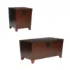 Pyramid Trunk Coffee Table, Mission Style, Multiple Finishes MD pine veneer Black metal handle extra storage space 6