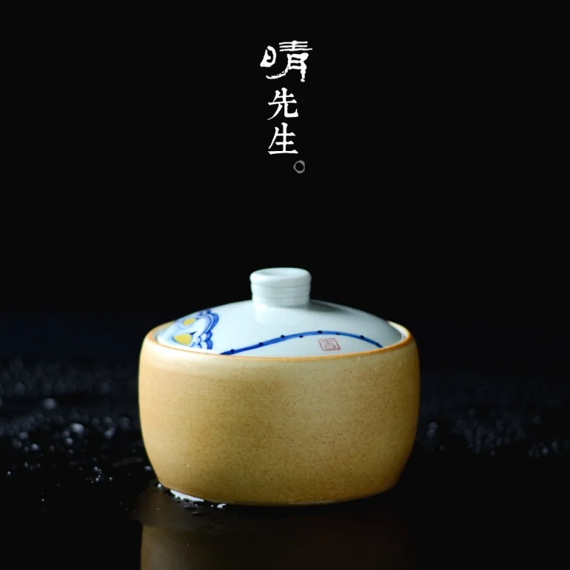 

Jingdezhen Hand-Painted Porcelain Bird's Nest Stewpot Ceramic Stewing out of Water with Lid Household Steam Eggs Soup POY Incess