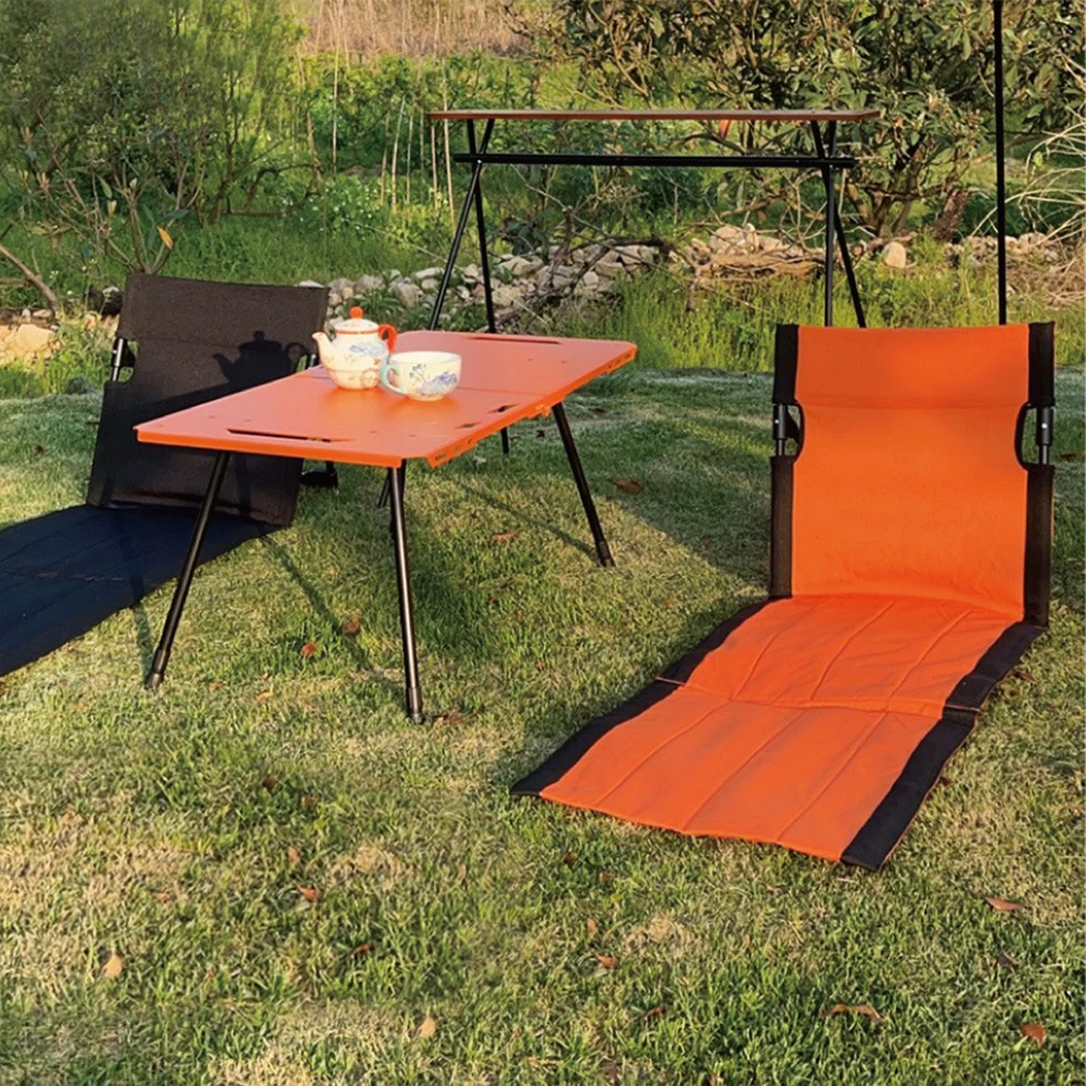 Outdoor Beach Chair Portable Folding Floor Seat with Backrest Lightweight Camping Chair Lazy Lounger For Garden Park Lawn Picnic 4