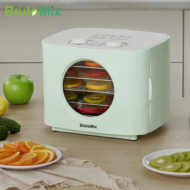 Biolomix 6 Trays Food And Fruit Dehydrator Meat Dryer With Digital